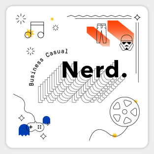 Business Casual Nerd Podcast Cover Sticker